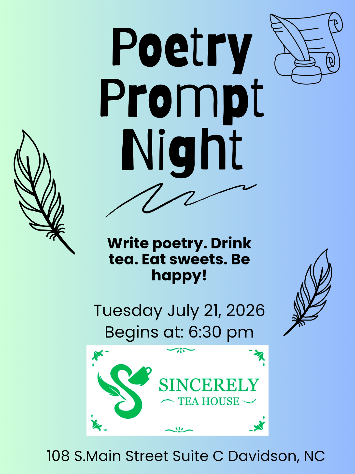 Poetry Prompt Night! - July 21