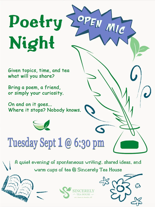 Poetry Open Mic Night - Tue Sep 1