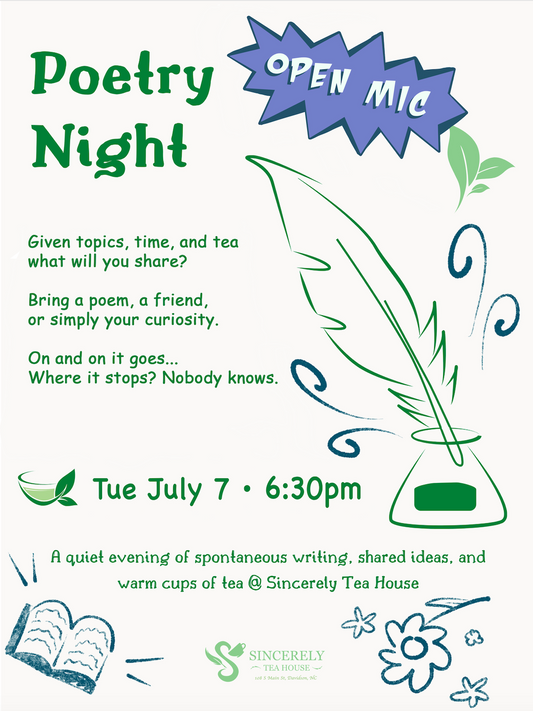 Poetry Open Mic Night - Tue July 7